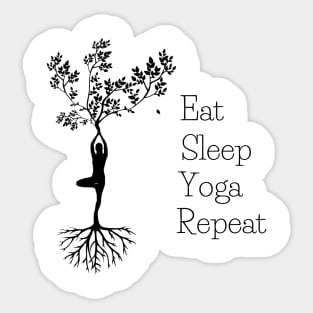 Eat Sleep Yoga Repeat Sticker